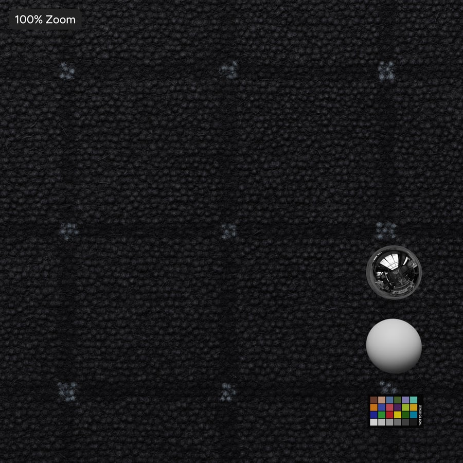 Ковровое покрытие Square Designer Plush Pile Carpet Texture, черный