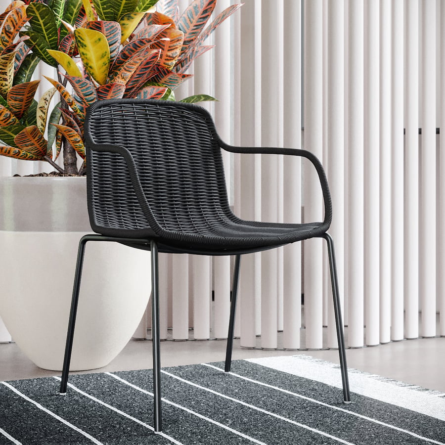 Replica Expormim Weave Stoel Model, Zwart