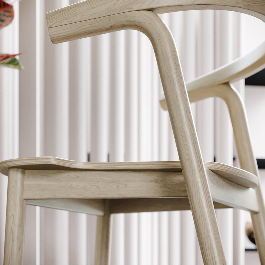 Модель дерев'яного репліки стільця Alki Wrap Chair
