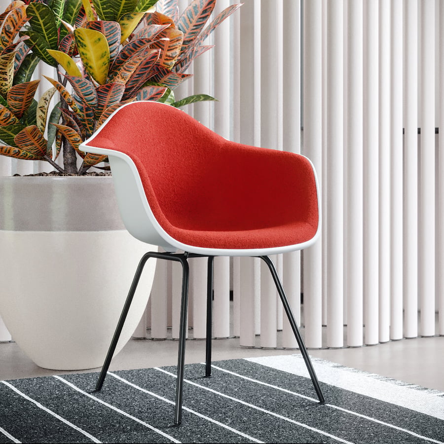 Replik Eames Plastic Side Chair Modell, lachsrot