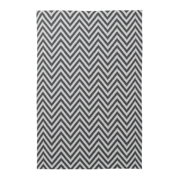 Chevron Designerteppich Modell, Weiß &amp; Anthrazit
