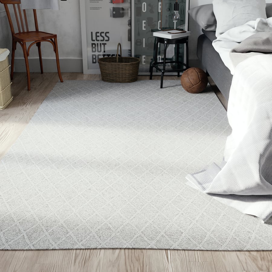 Mini-Diamant-Designerteppich Modell, Grau
