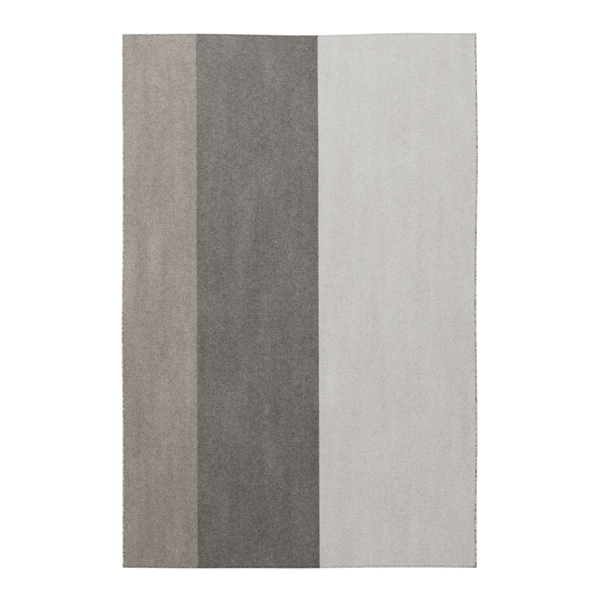 Modelo de tapete de design Shoreline com listras grossas, branco e cinza