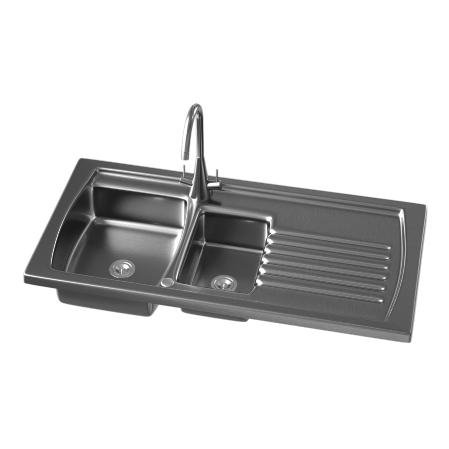 Fregadero de cocina elevado de acero inoxidable con escurridor Modelo