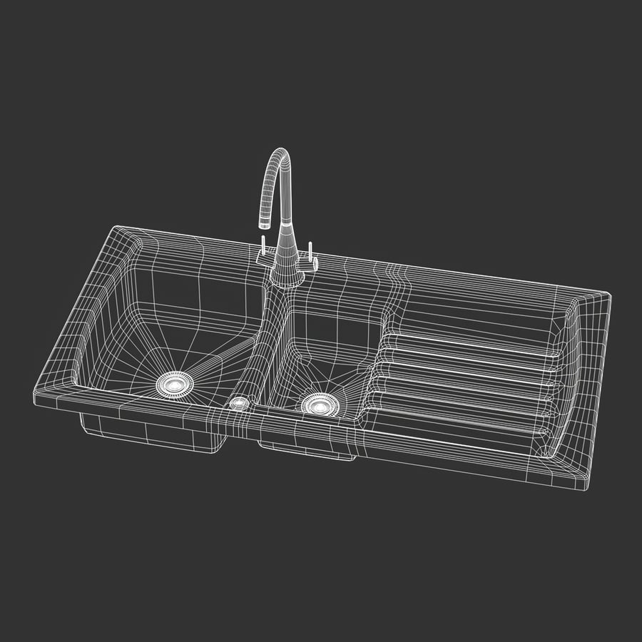 Fregadero de cocina elevado de acero inoxidable con escurridor Modelo