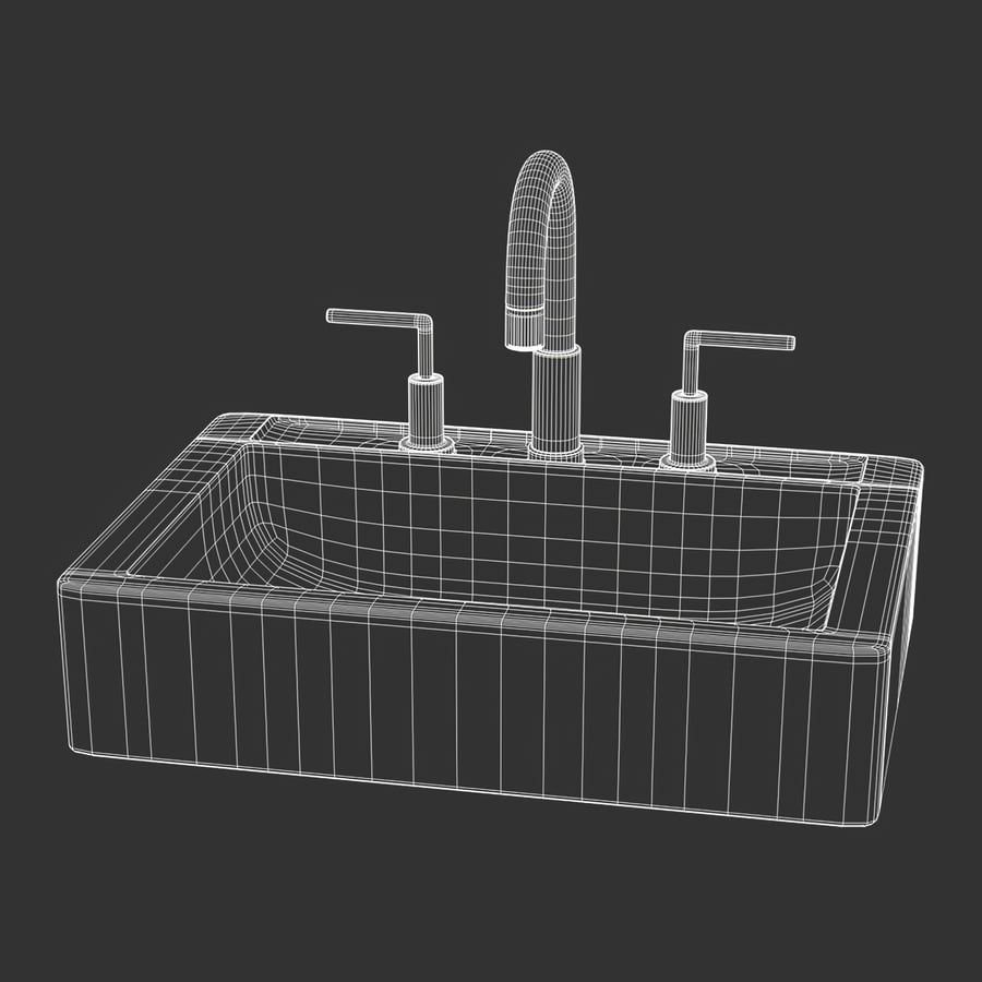 Above Counter Rectangle Bathroom Sink Model, White