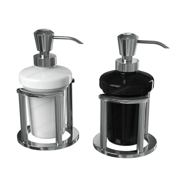 Zeepdispenser Set Modellen, Gemarmerd Zwart &amp; Wit