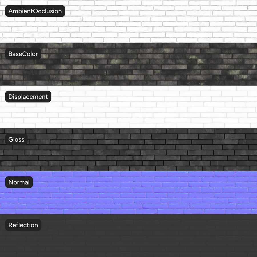 Homokszórású futó kötés téglafal textúra, fekete