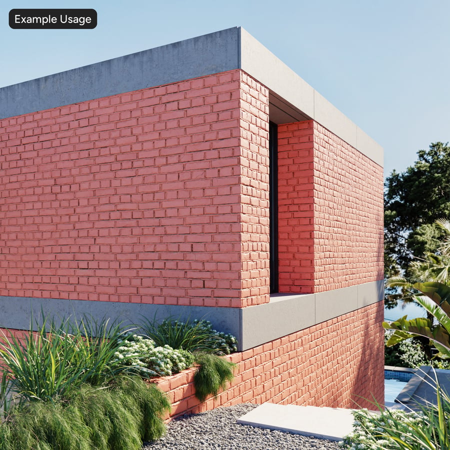 Painted English Bond Brick Wall Texture