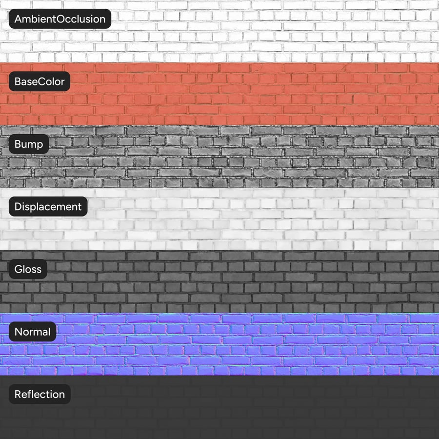 Painted English Bond Brick Wall Texture