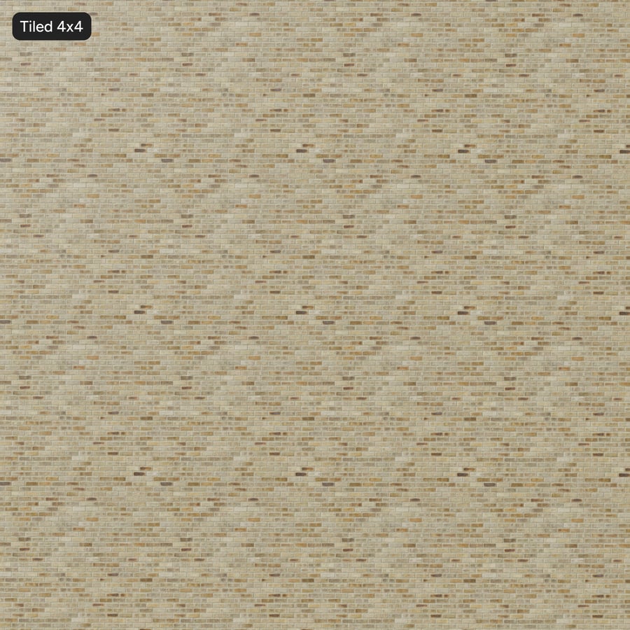 Dragfaced Running Bond Brick Wall Texture, Tan