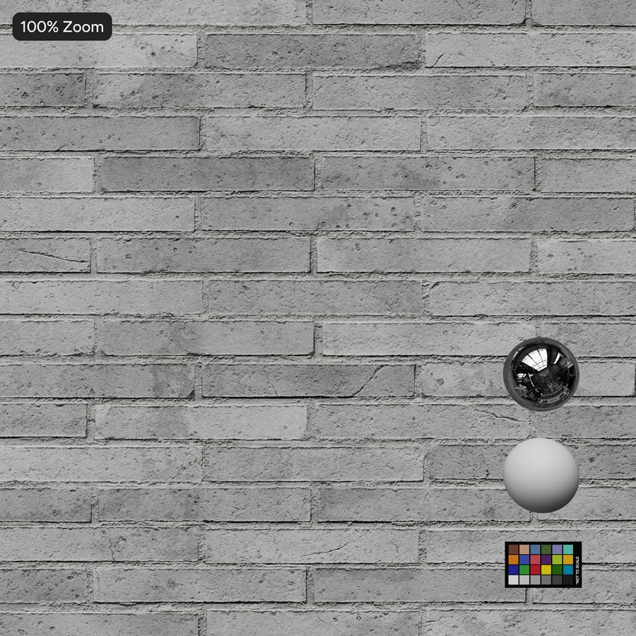 Dragfaced Running Bond Brick Wall Texture, Gray
