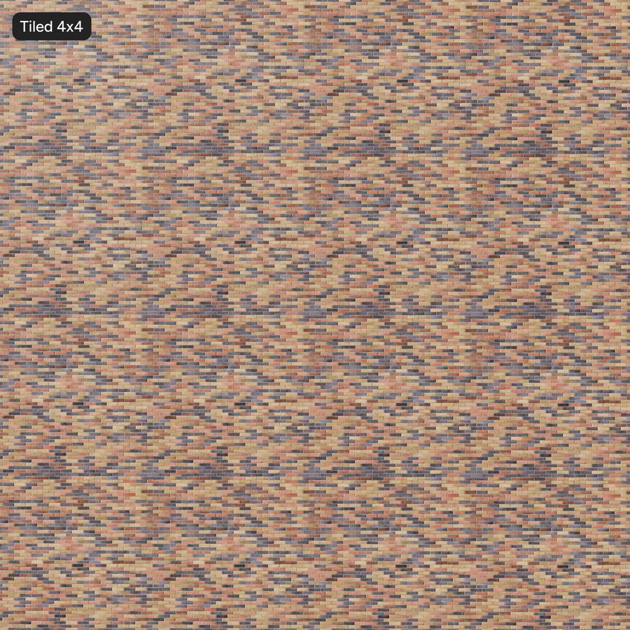 Sandfaced Running Bond Brick Wall Texture, Multicolored
