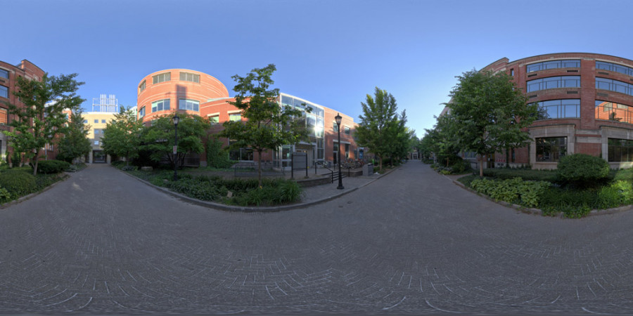 Pátio da cidade Manhã clara Dia Céu exterior HDRI