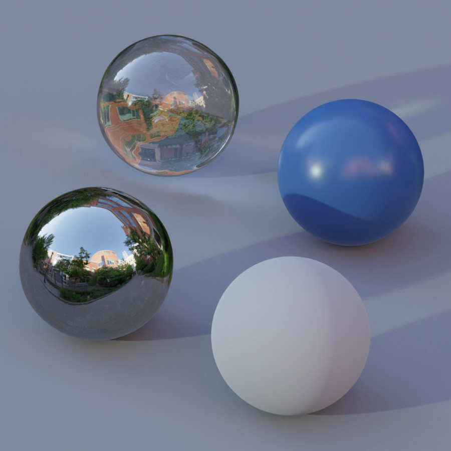 Πόλη αυλή σαφές πρωί ημέρα υπαίθρια ουρανό HDRI