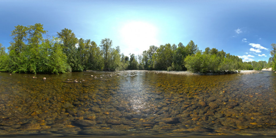 Forest River Clear Afternoon Day Outdoor Sky HDRI