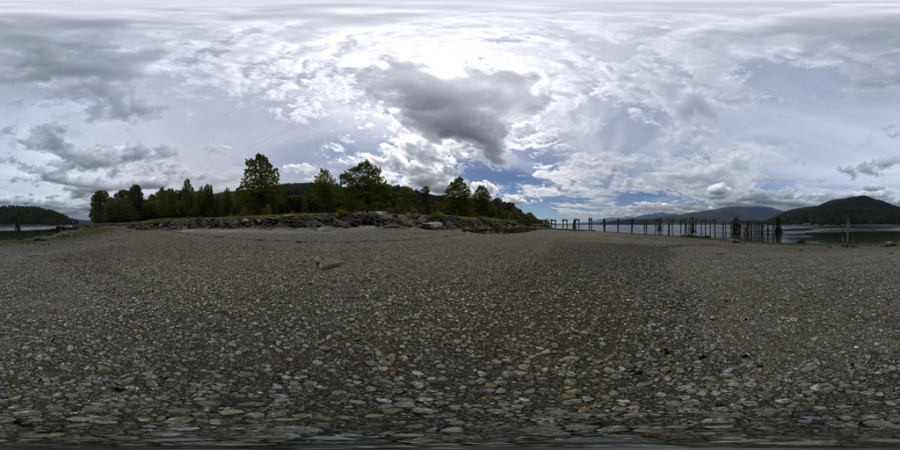 Barnet Marine Park, pochmurne południe, niebo pod gołym niebem HDRI