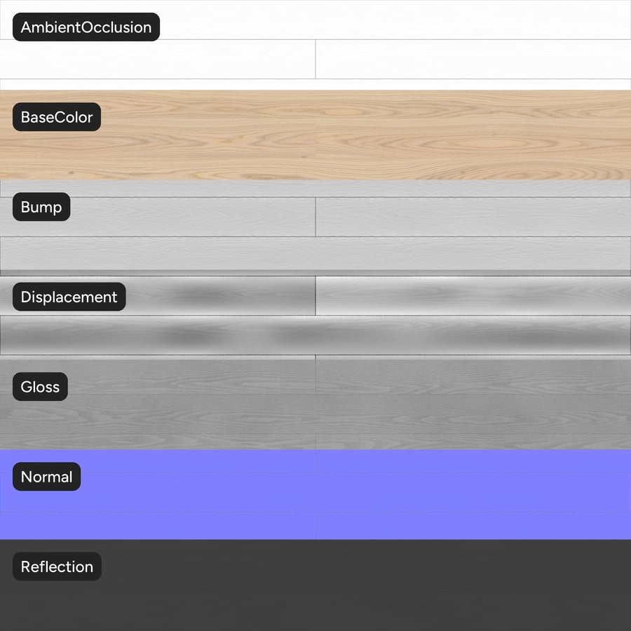 Ash Wood Board Texture, Super White