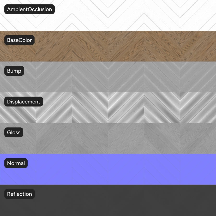 Chevron Ash Wood Board Texture, Light