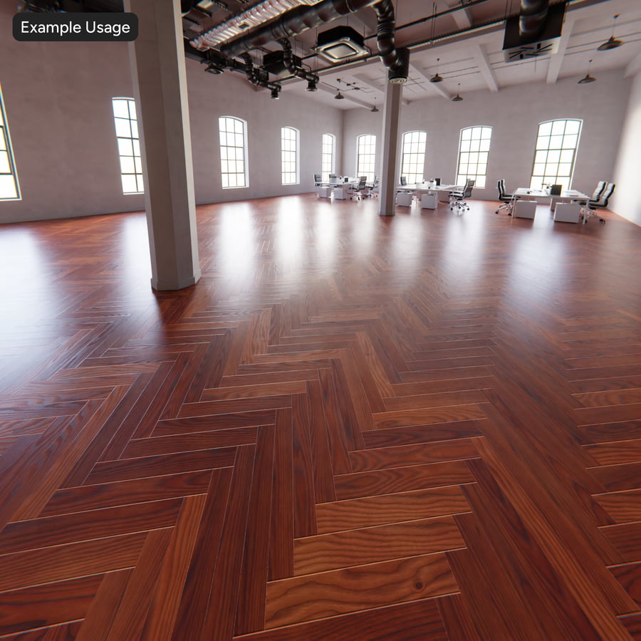 Herringbone Ash Wood Board Texture, Deep Ginger