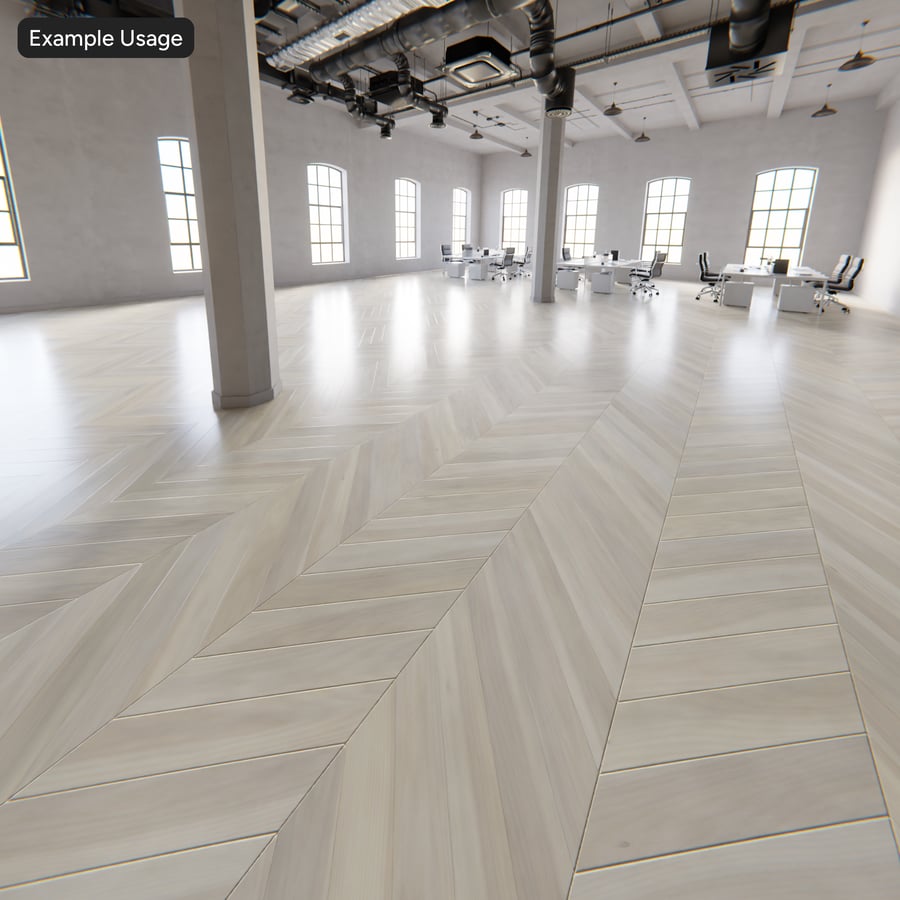 Tablero de madera de abedul con textura Chevron, blanco