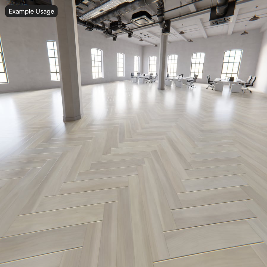 Pannello di legno di betulla a spina di pesce, bianco
