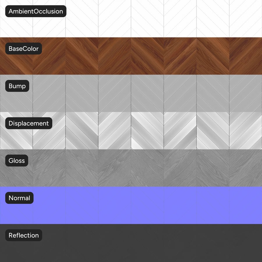 Họa tiết ván gỗ Merbau Chevron