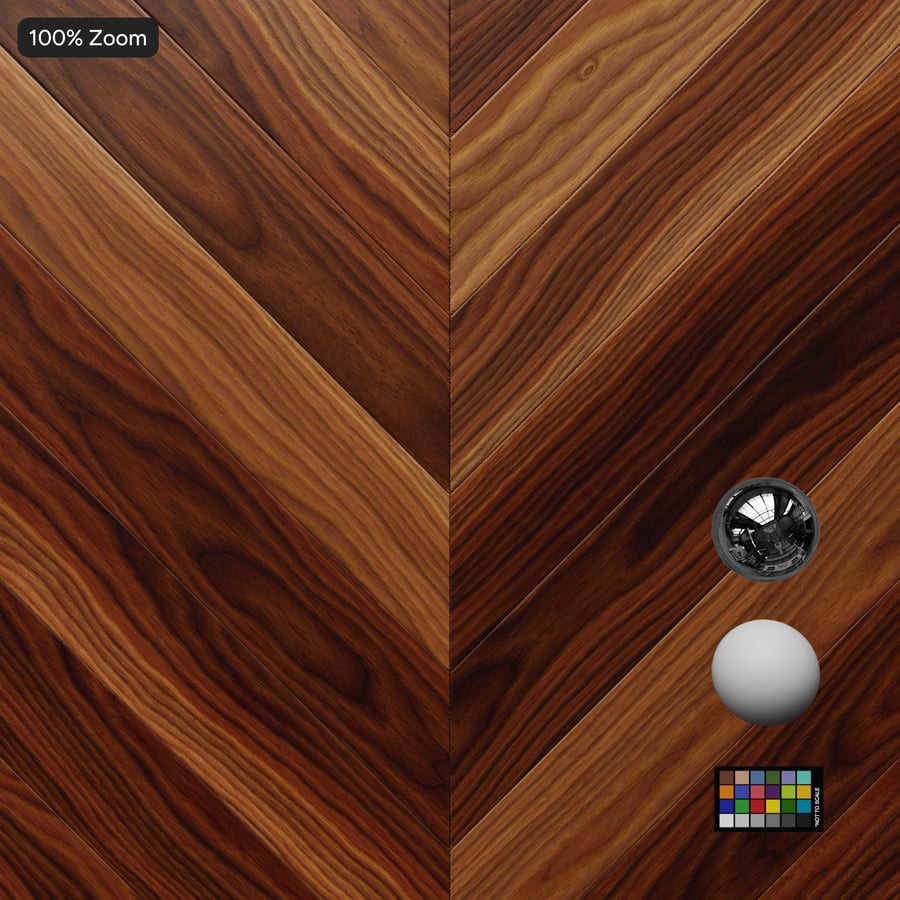 Chevron Walnut Wood Board Texture, Amber