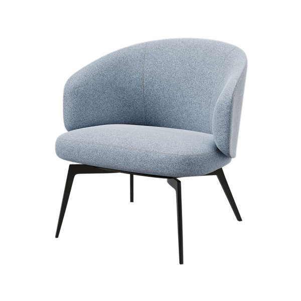 Réplica do modelo de poltrona Lema Semplice, azul claro