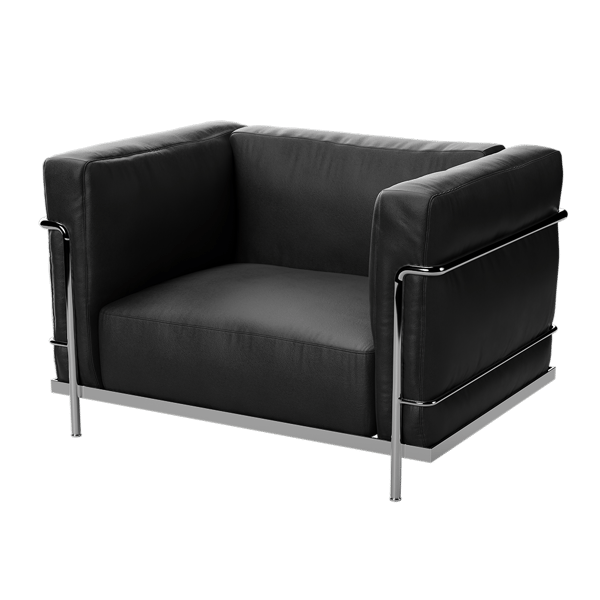 Replik Le Corbusier Grand Confort Sessel Modell, Schwarz