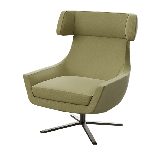 Réplica do modelo de poltrona Glee High Wingback, verde
