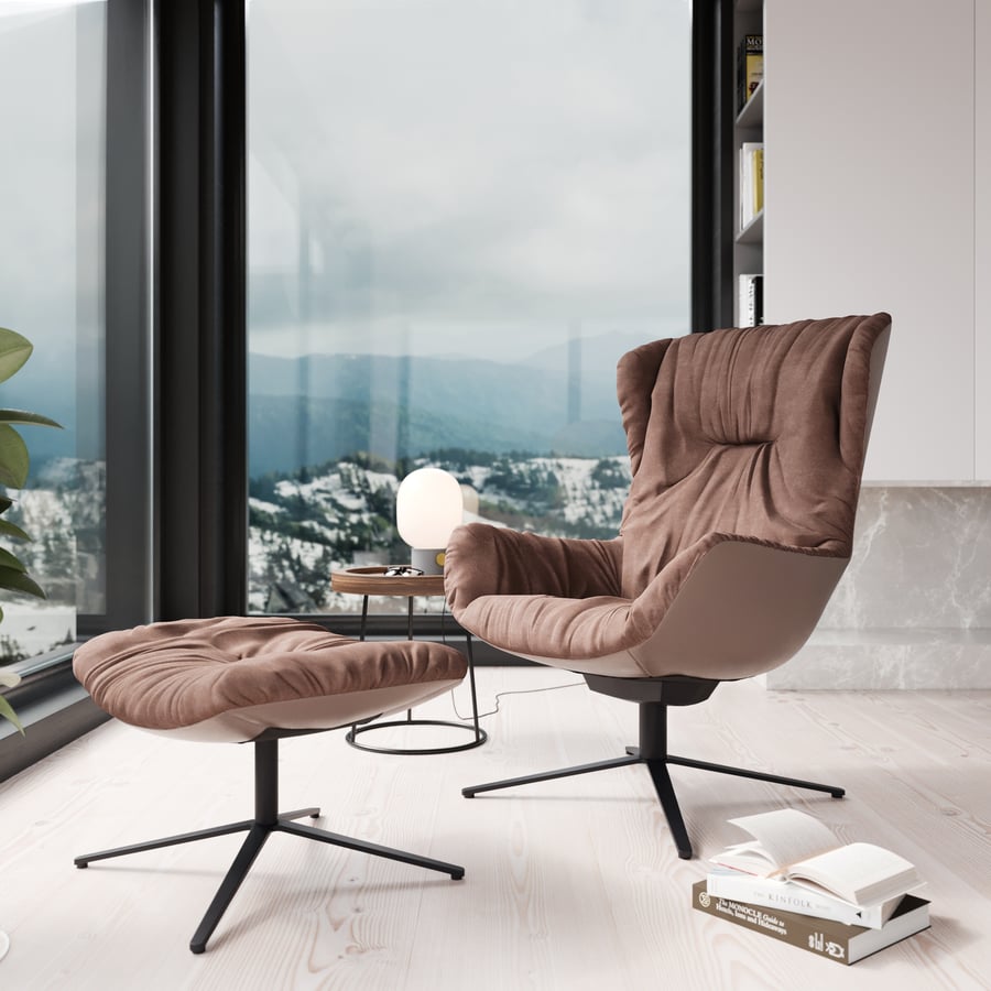 Replica Freifrau Doze Koltuk Modeli, Soğuk Kahverengi
