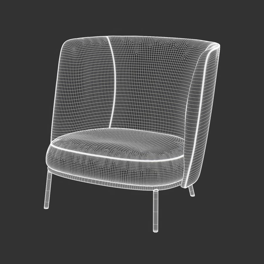 Réplica do modelo de poltrona alta Boller da Offecct, cinza
