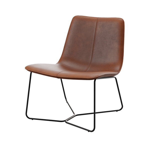 Replik West Elm Zion Sessel Modell, Braun