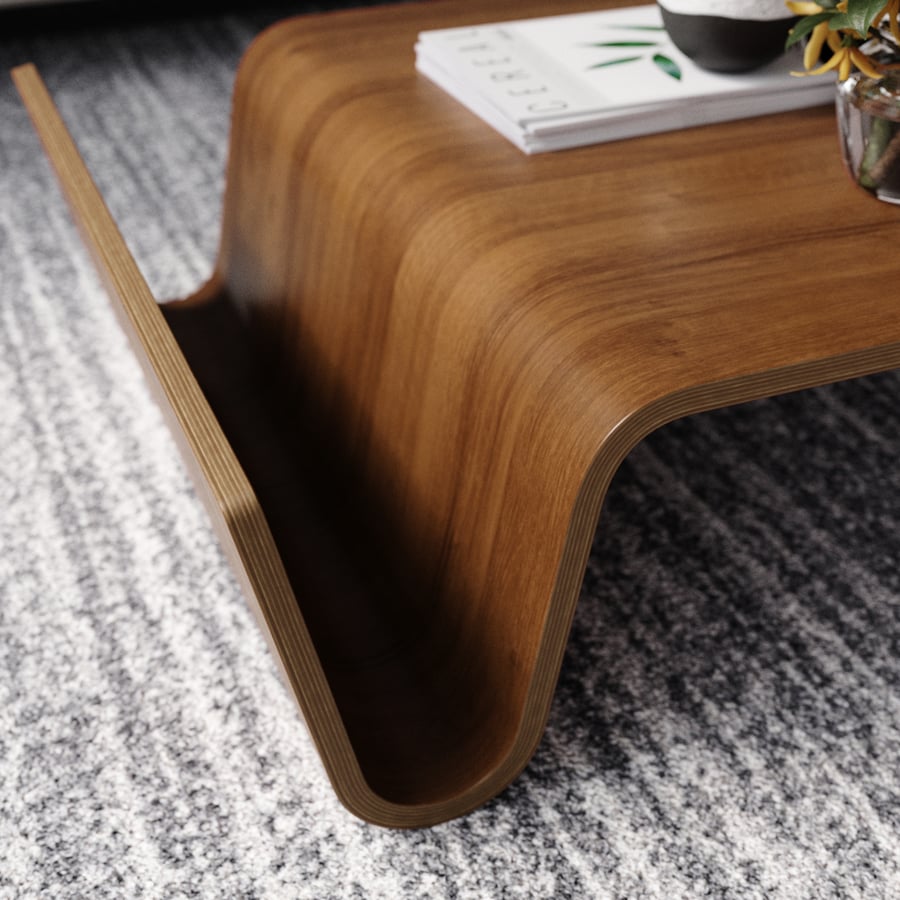 Fa Replica Ceets hajlított dohányzóasztal modell