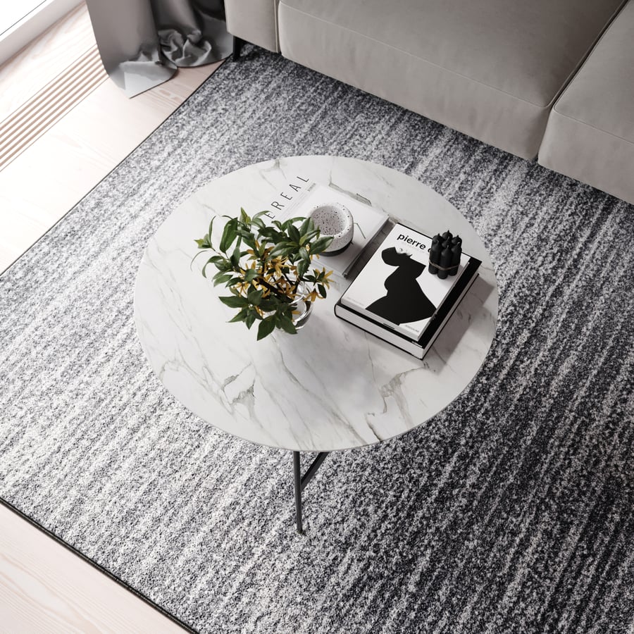 Márvány replika B&amp;B Italia Carrara kávéasztal modellje
