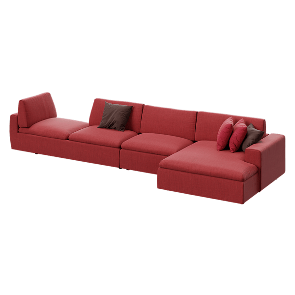 Réplique du modèle de canapé Eldi, rouge