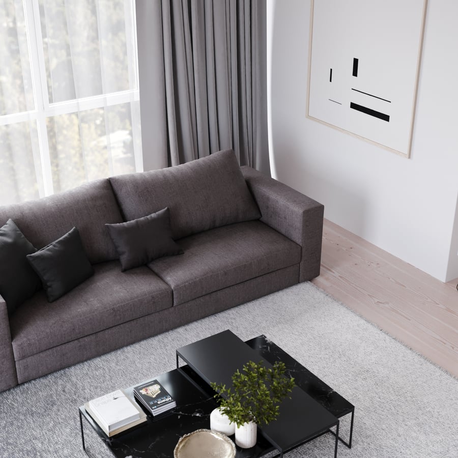 Replica Hedendaagse Sofa Model, Donkergrijs