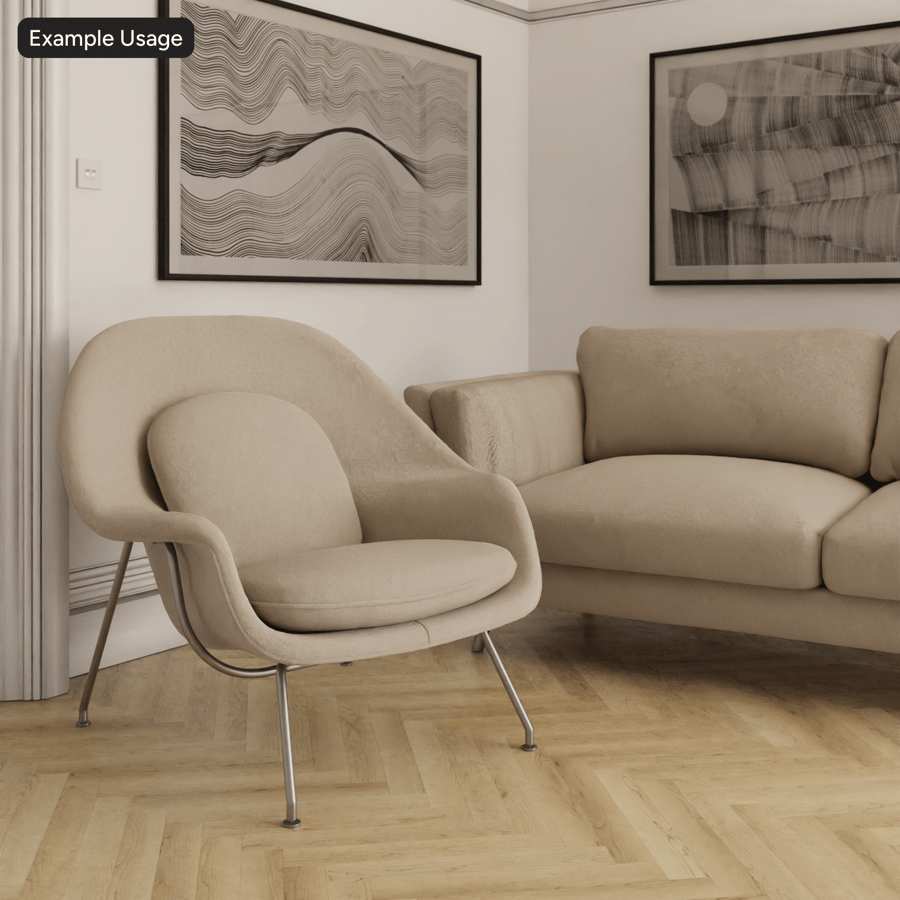 Plain Weave Archipel Meubelstof Textuur, Beige