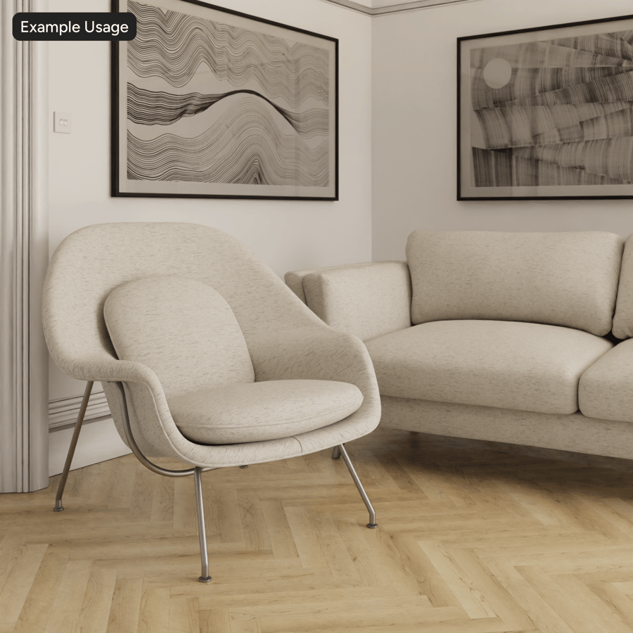 Tessuto da tappezzeria artigianale a trama semplice Heathered, grigio