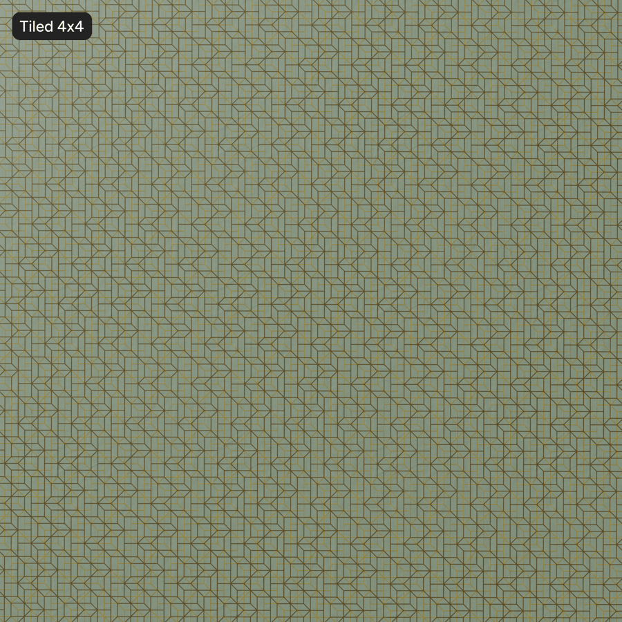 Geometriskt mönstrat klädseltyg Textur, eukalyptusgrön