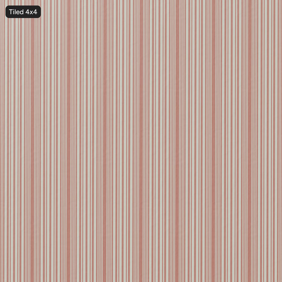 Tkanina tapicerska Carmen Stripe Pattern Texture, łososiowo-różowo-kremowa