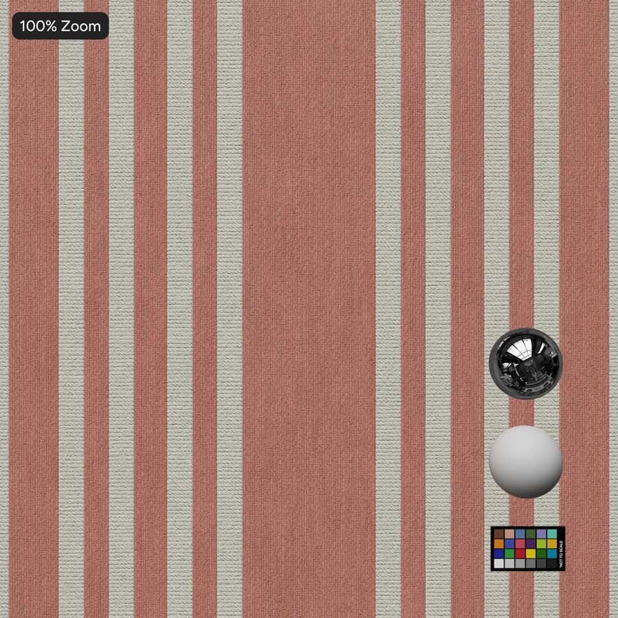 Tkanina tapicerska Carmen Stripe Pattern Texture, łososiowo-różowo-kremowa