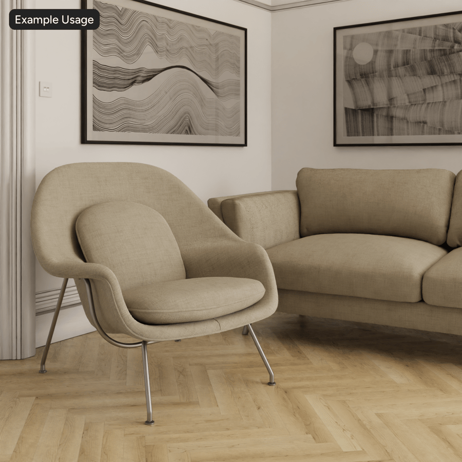 Plain Weave Dolcezza linnetyg för möbelklädsel, textur, beige