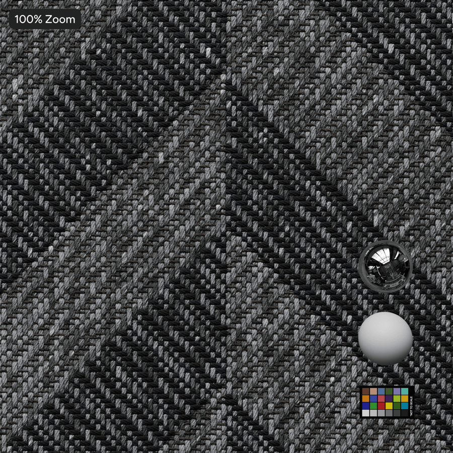 Lazarus Lupine Pattern Upholstery Fabric Texture, Charcoal Grey