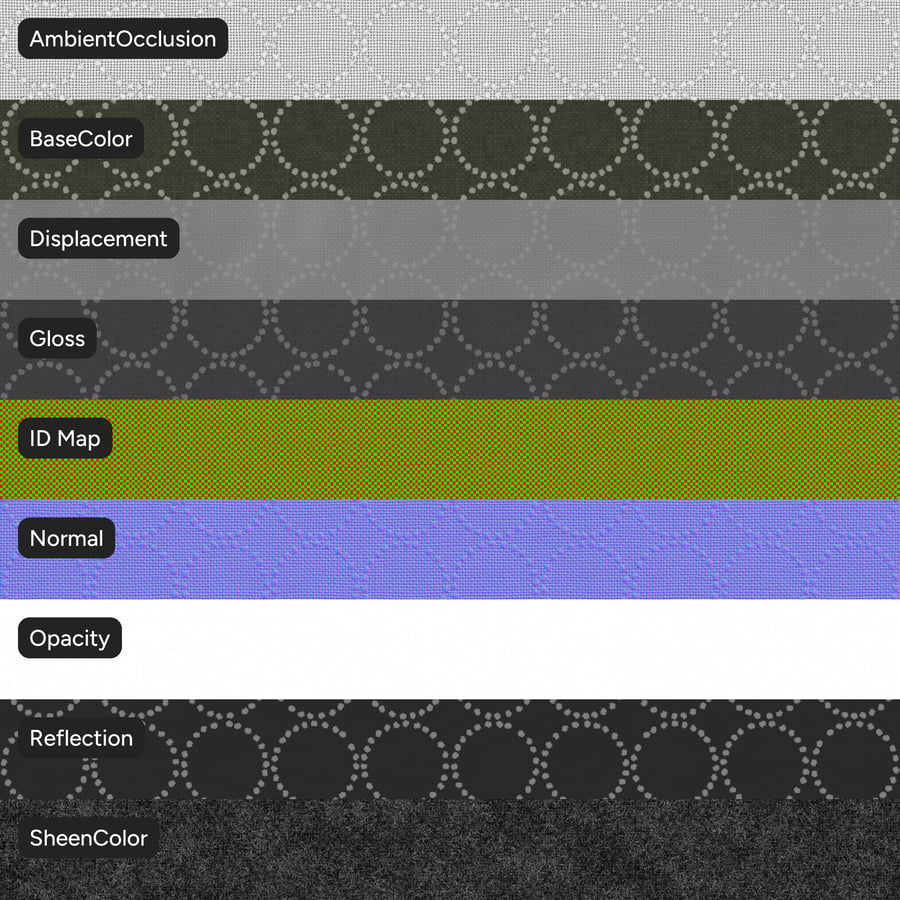 Tambourine Hallingdal Pattern Upholstery Fabric Texture, Darkest Green