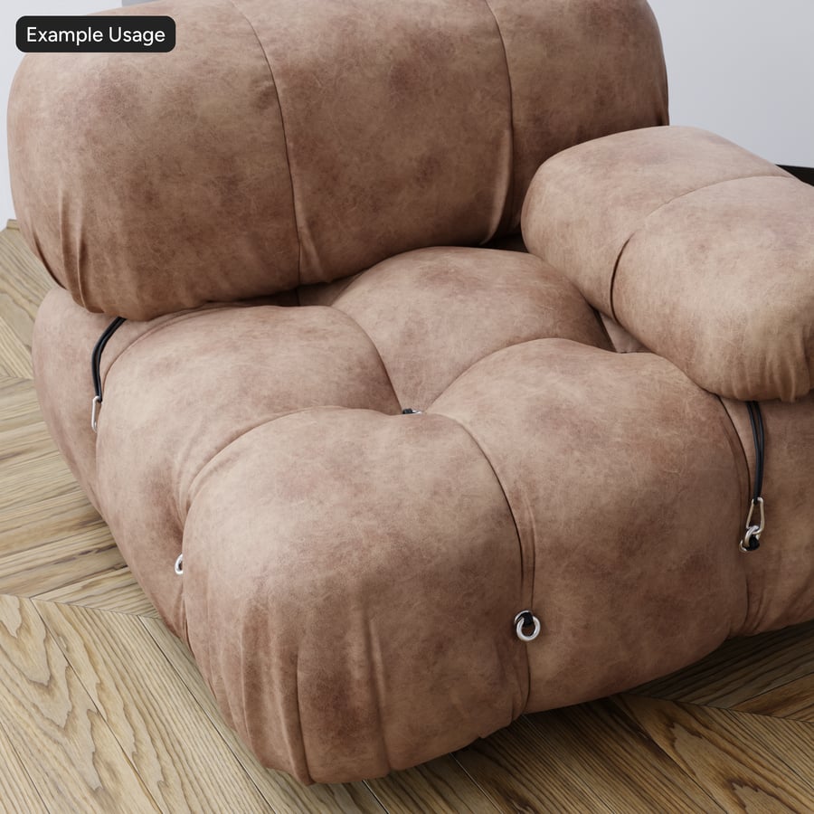 Tekstur Kulit Buffalo Nubuck, Cokelat Tua