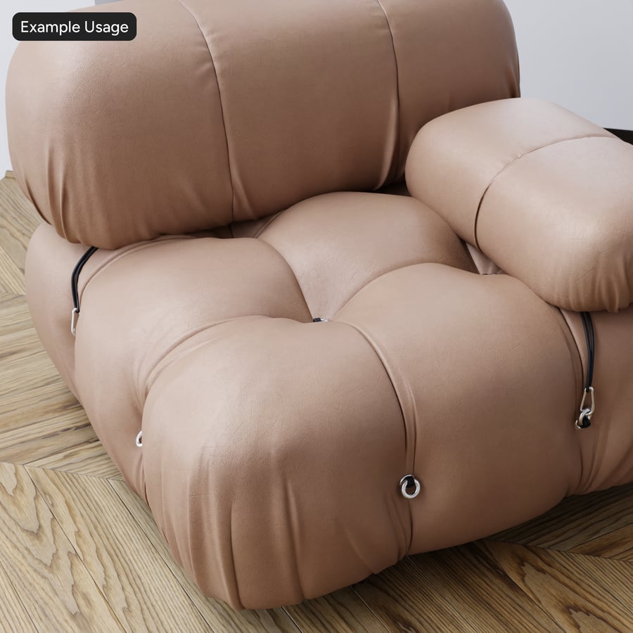 Semi-Cowhide lederen textuur, Metallic Tan