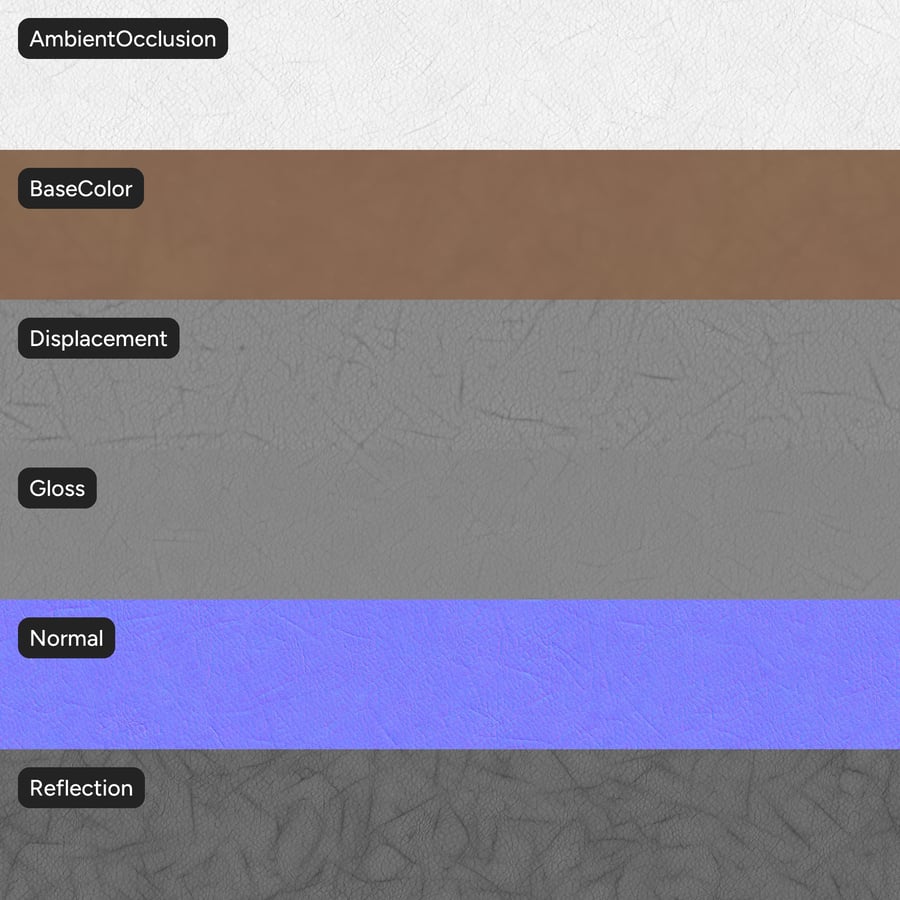 Semi-Cowhide lederen textuur, Metallic Tan