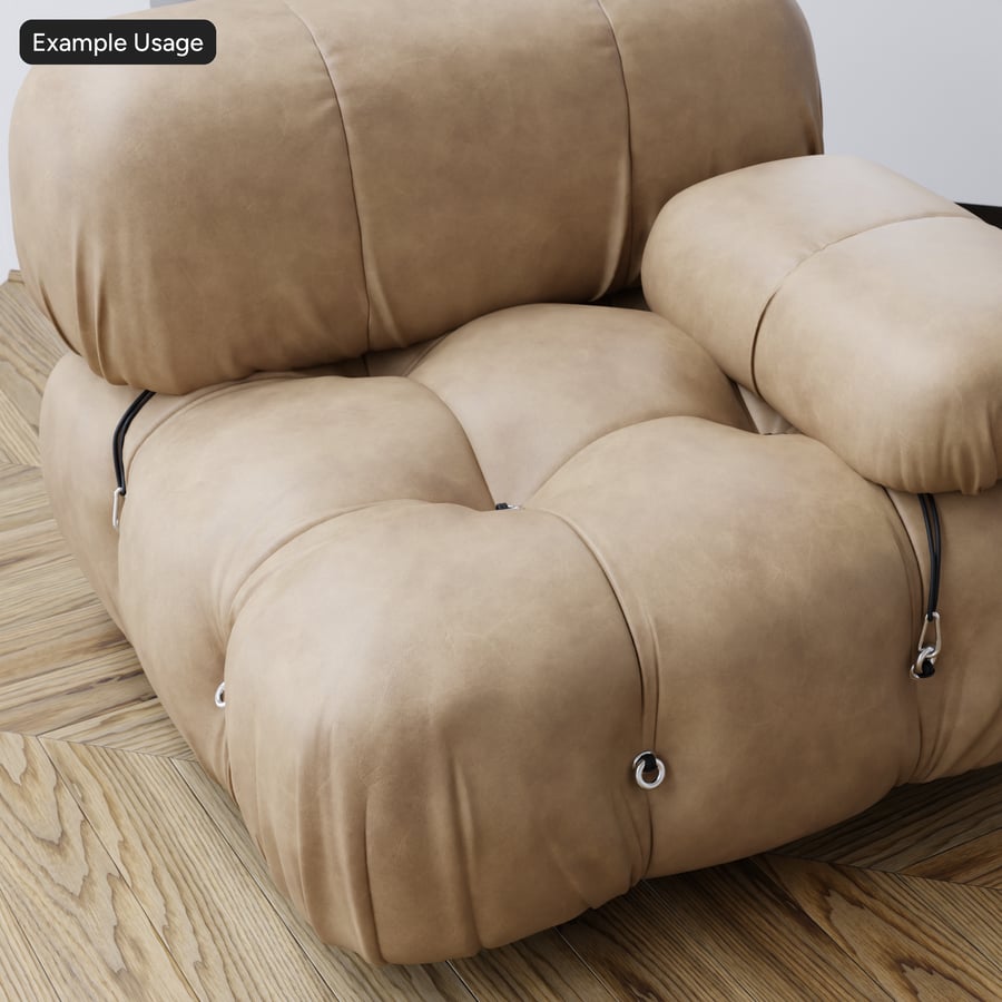 Tekstur Kulit Split Faux Selesai, Coklat Kecokelatan